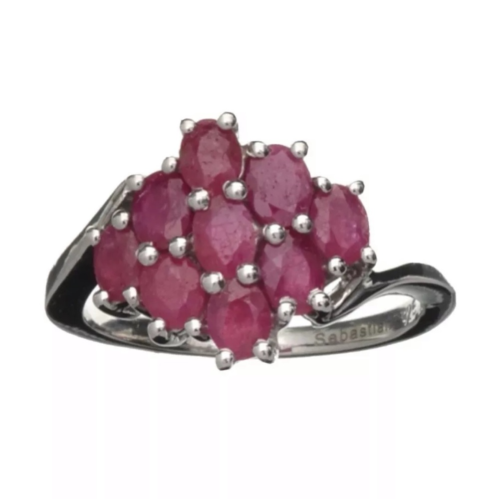 Sebastian 1.89CT Oval Cut Ruby Ring